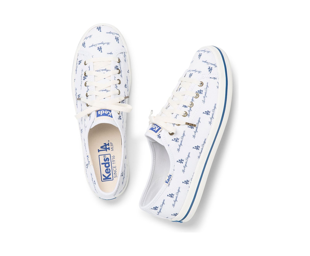 Keds Womens Sneakers White/Blue - Kickstart MLB® - 529RIHDTS